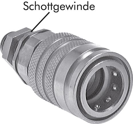 Voorbeeldig Afbeelding: Schot-steek-koppeling met buisaansluiting ISO 8434-1 (DIN 2353), mof, staal verzinkt