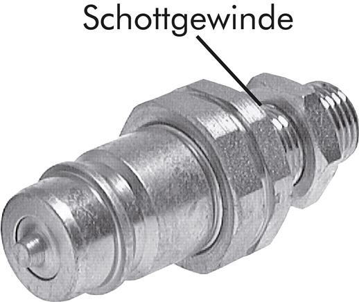 Voorbeeldig Afbeelding: Schot-steek-koppeling met buisaansluiting ISO 8434-1 (DIN 2353), stekker, staal verzinkt