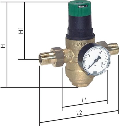 Exemplaire exposé: Réducteur de pression de filtrage pour eau potable et oxygène