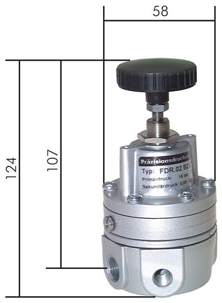 Exemplary representation: High-performance precision pressure regulator, series 1