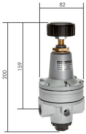 Exemplary representation: High-performance precision pressure regulator, series 2