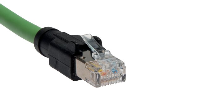 Voorbeeldig Afbeelding: Netwerkkabel CAT.5, kabeluiteinde 2: RJ45-stekker (recht)