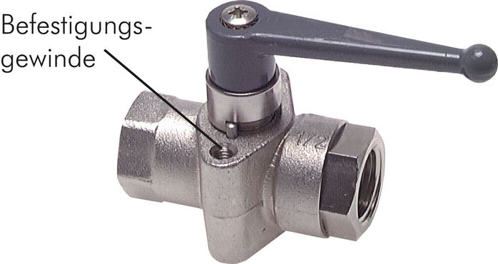 Exemplary representation: Ball valve with mounting thread