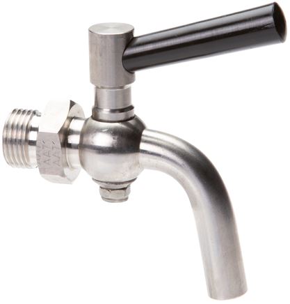 Exemplary representation: Stainless steel drain tap