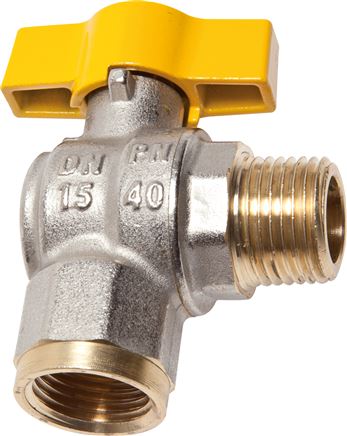 Exemplary representation: DVGW screw-in angle ball valve
