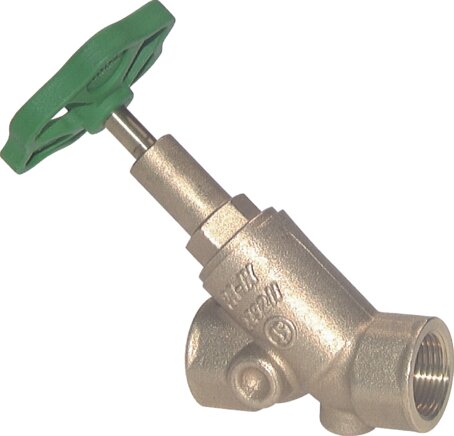 Exemplary representation: Angle seat socket shut-off valve (brass)