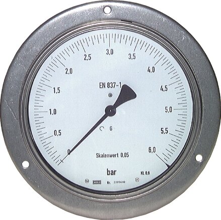 Exemplary representation: Horizontal precision pressure gauge
