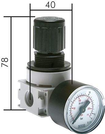 Exemplary representation: Pressure reducer for water & air - Multifix series 0