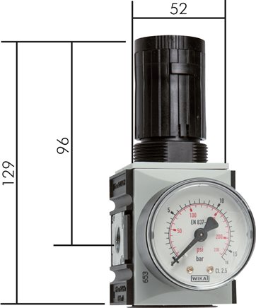 Exemplary representation: Pressure regulators & precision pressure regulators - Futura series 1
