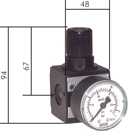 Exemplaire exposé: Régulateur de pression et régulateur de pression de précision - gamme Multifix 1