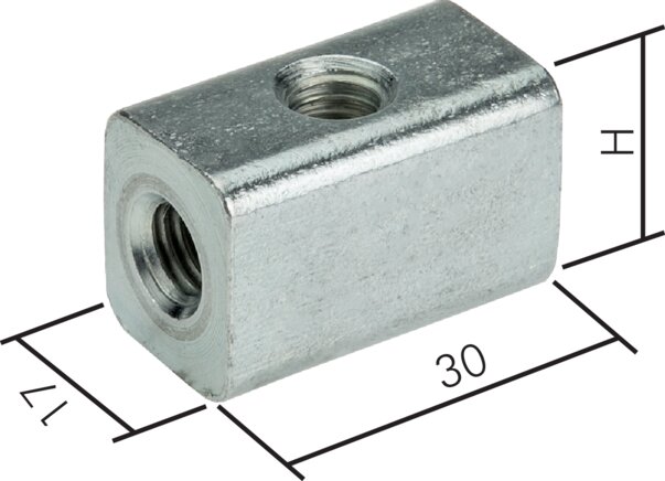 Exemplary representation: Universal cube for pipe clamps