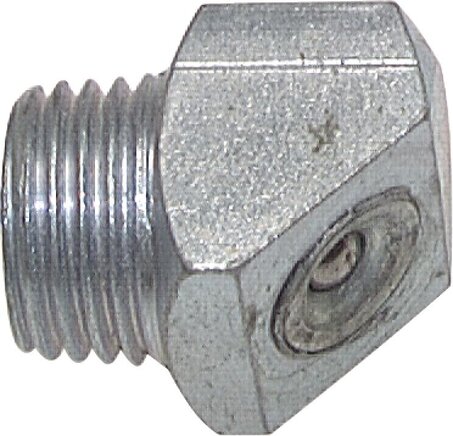 Exemplary representation: 45° funnel-type grease nipple to DIN 3405 B (galvanised steel)