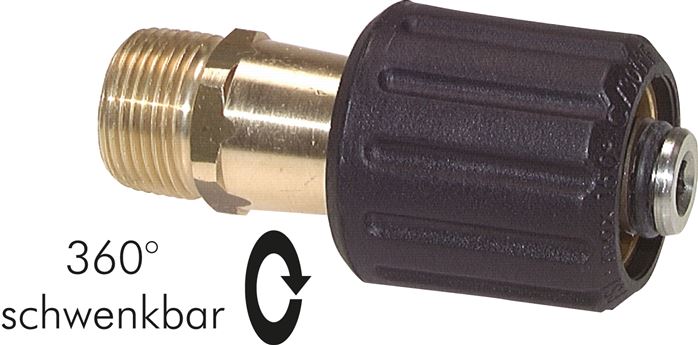 Voorbeeldig Afbeelding: Verbindungsnippel mit Waschgeräte-Überwurfmutter, schwenkbar
