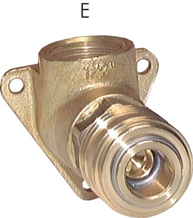 Exemplary representation: Wall socket with coupling socket NW 7.2, brass