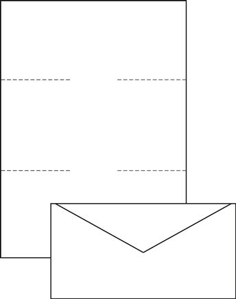 Application examples: DIN A4 2 way folded/DIN C6/5