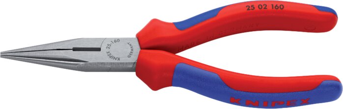 Exemplary representation: Flat round nose pliers (straight, chrome-plated with 2K handles)