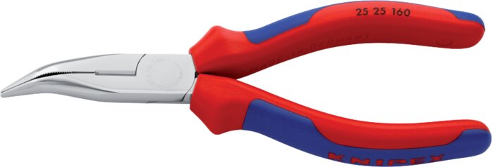 Exemplary representation: Flat round nose pliers (angled, chrome-plated with 2K handles)