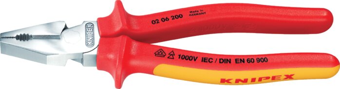 Exemplary representation: Power combination pliers (chrome-plated with 2K handles, VDE-tested up to 1000 V)