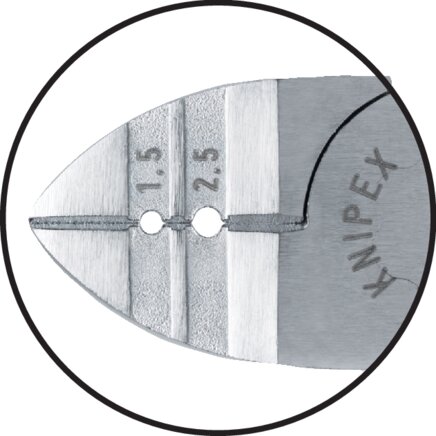 detailed view: diagonal strip cutter