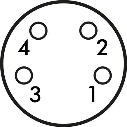 Symbole de commutation: Connecteur M 8 (4 pôles)