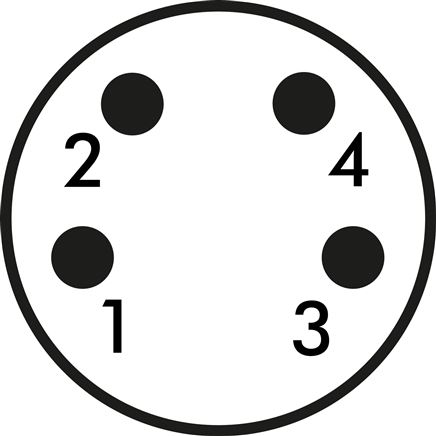 Symbole de commutation: Connecteur ? 8 (4 pôles)